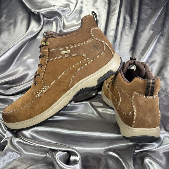 Dunham 8000 Mid Boots Men's 17 / 53 Brown Leather Waterproof CH3011 Work Hiking - Picture 1 of 15